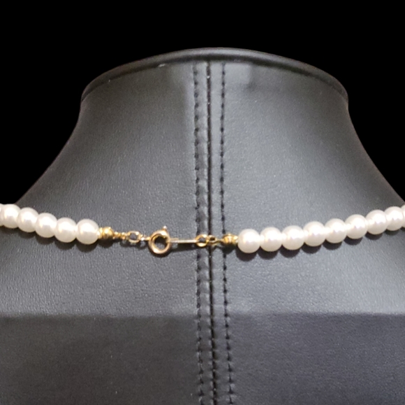 18" Vintage Faux Pearl Fashion Beaded Necklace L1 - Picture 3 of 3